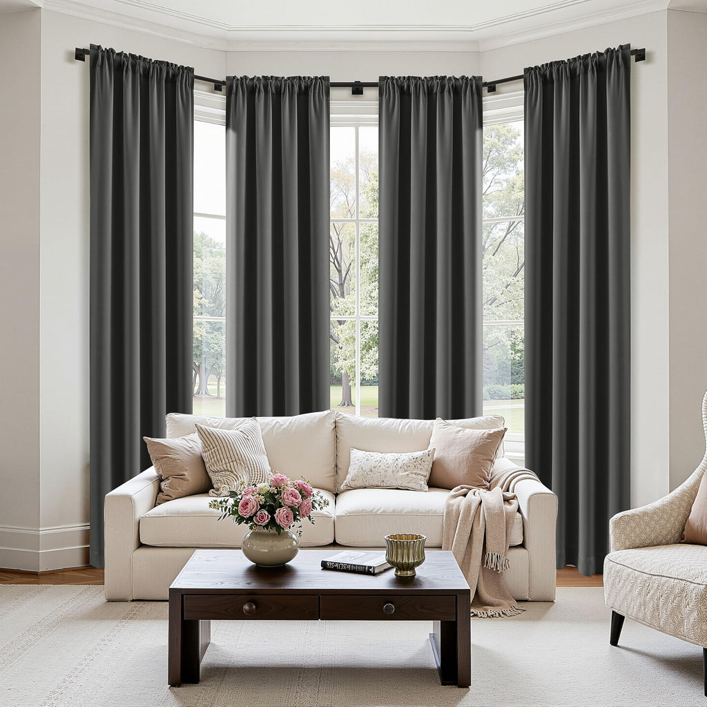 MIULEE Sage Green Blackout Curtains 63 Inch Length for Bedroom 4 Panels