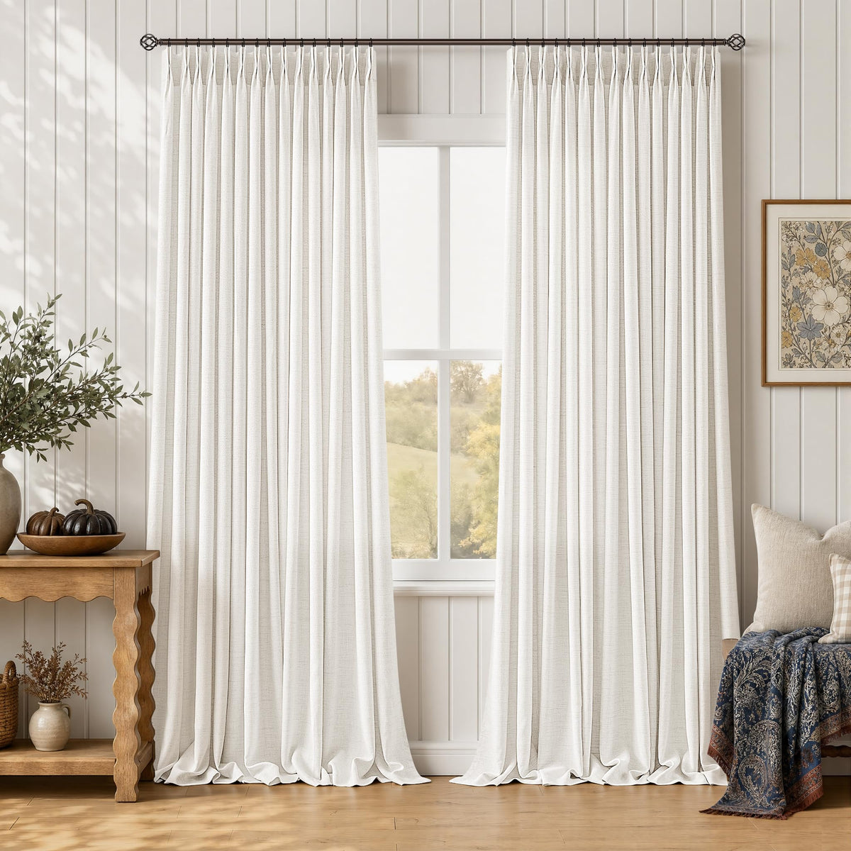 BILEEHOME W72xL108 Inch Extra Wide Curtains for Bedroom High Ceiling Drapes