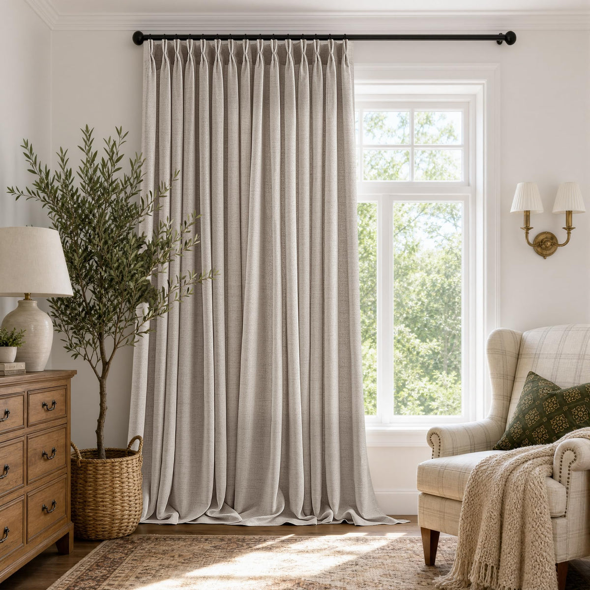 BILEEHOME W72xL108 Inch Extra Wide Curtains for Bedroom High Ceiling Drapes