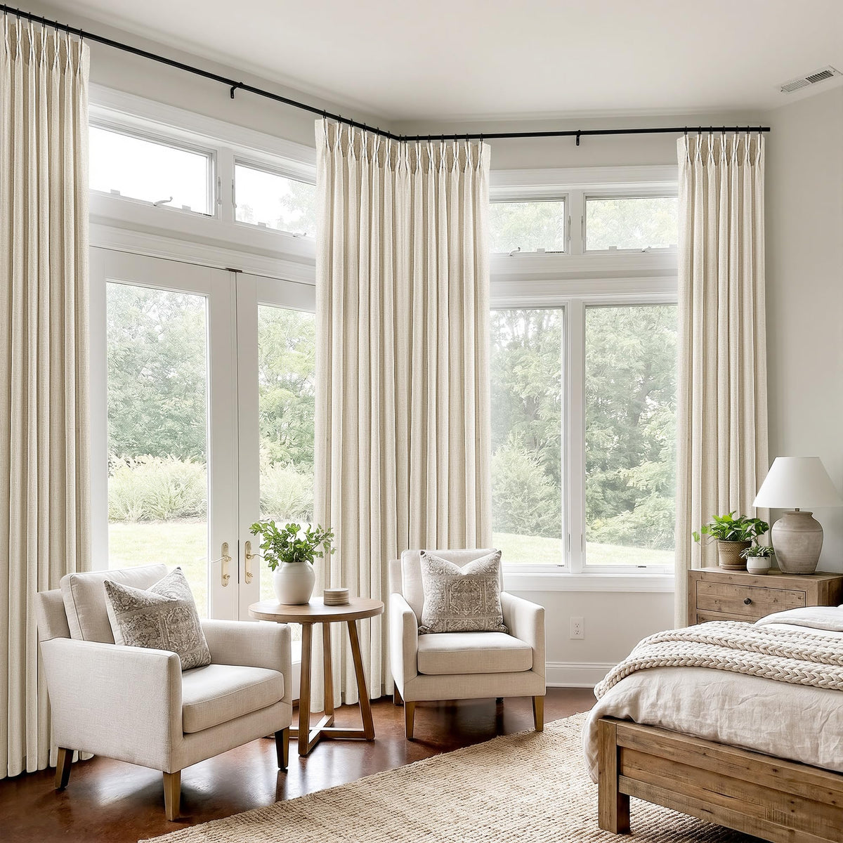 BILEEHOME W72xL108 Inch Extra Wide Curtains for Bedroom High Ceiling Drapes