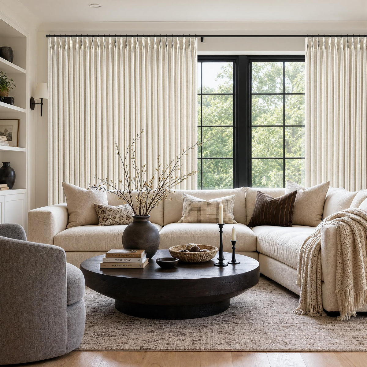 BILEEHOME W72xL108 Inch Extra Wide Curtains for Bedroom High Ceiling Drapes