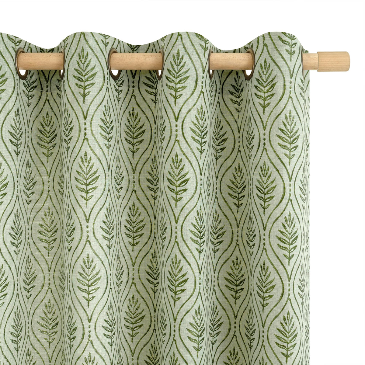 BGment Floral Leaf Curtains for Living Room 84 inch Curtains 2 Panel Set