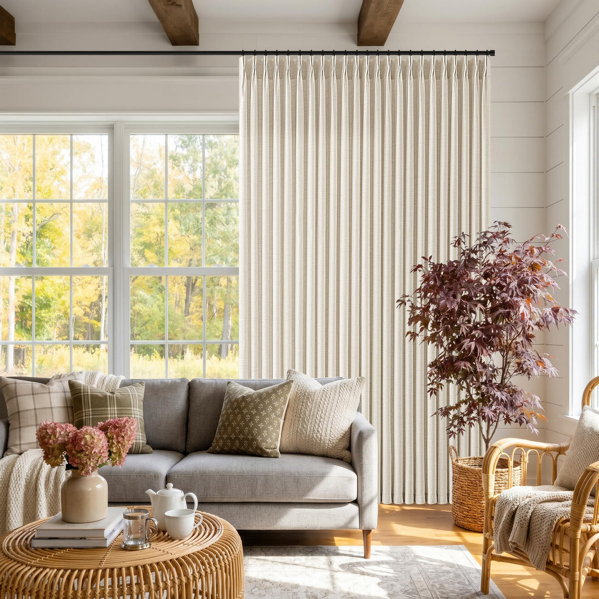 BILEEHOME W72xL108 Inch Extra Wide Curtains for Bedroom High Ceiling Drapes