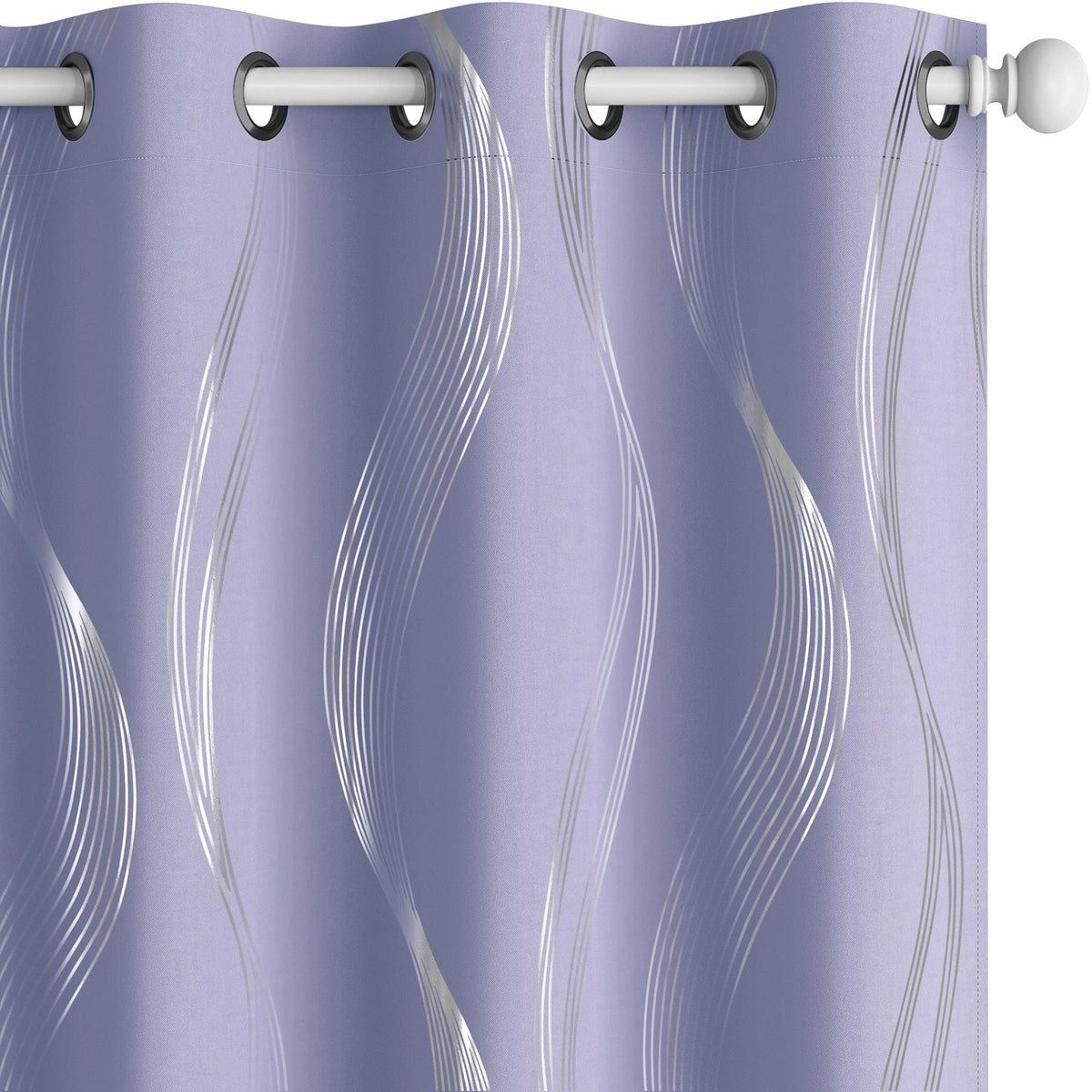 Deconovo Curtains for Living Room, Pattern Blackout Curtains 84 Inches Long