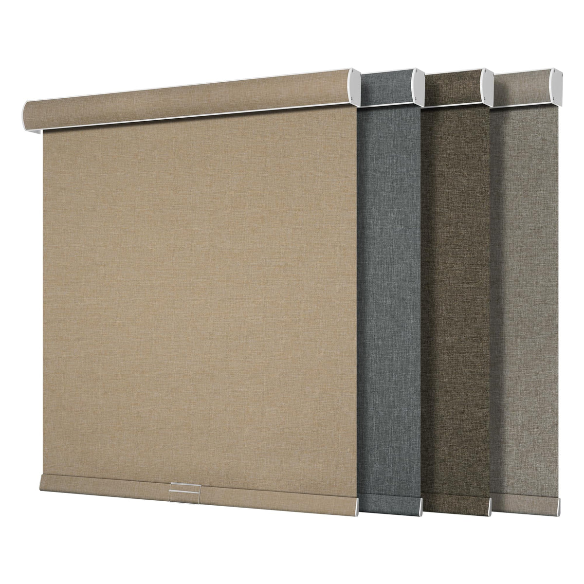 Boolegon Blackout Roller Shades for Windows, Light Beige, Custom Size