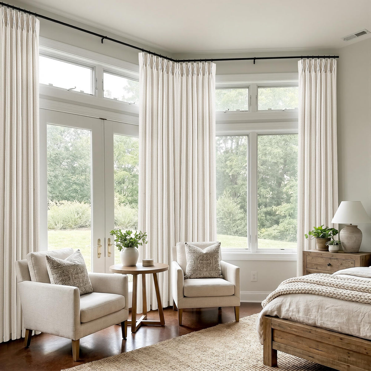 BILEEHOME W72xL108 Inch Extra Wide Curtains for Bedroom High Ceiling Drapes