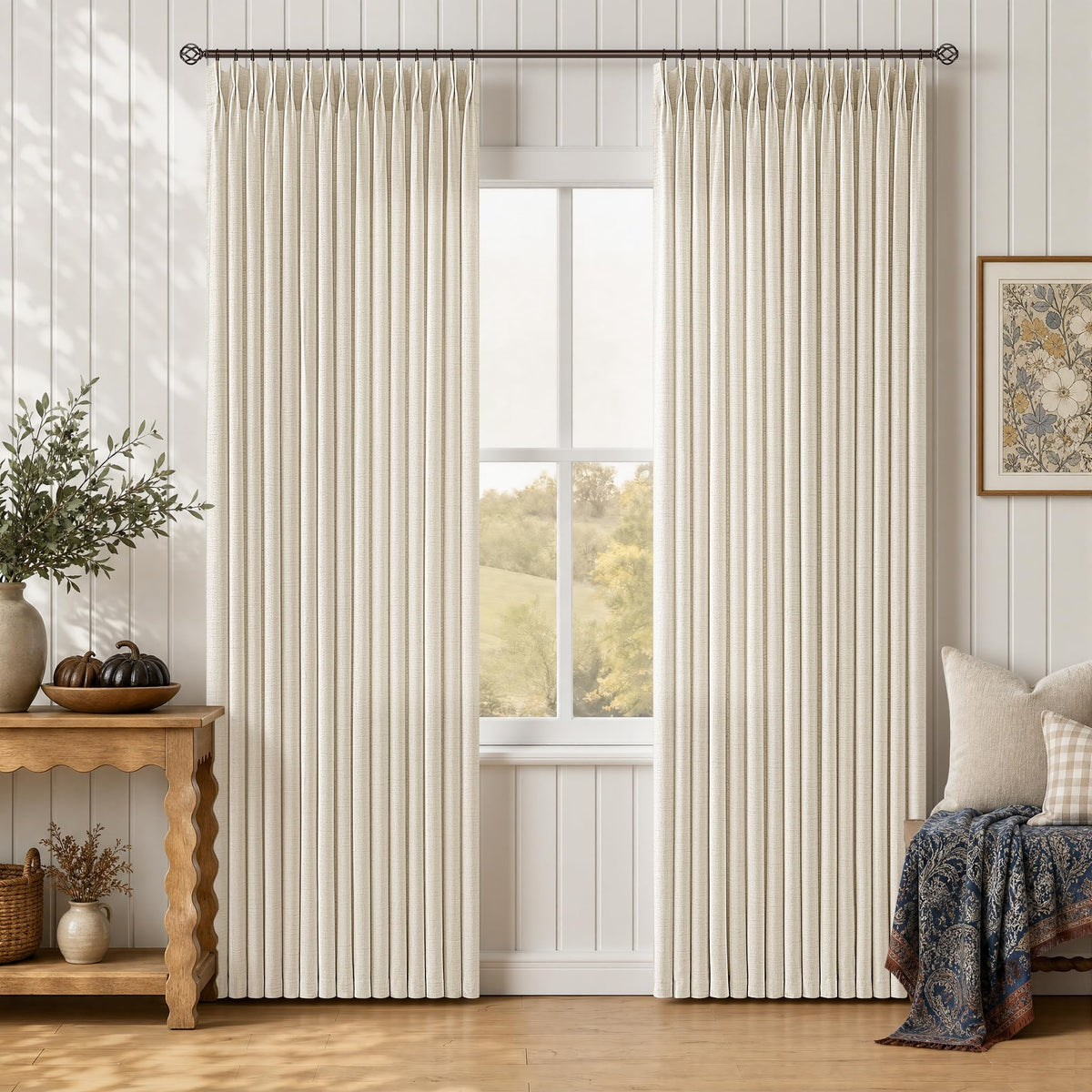 BILEEHOME W72xL108 Inch Extra Wide Curtains for Bedroom High Ceiling Drapes