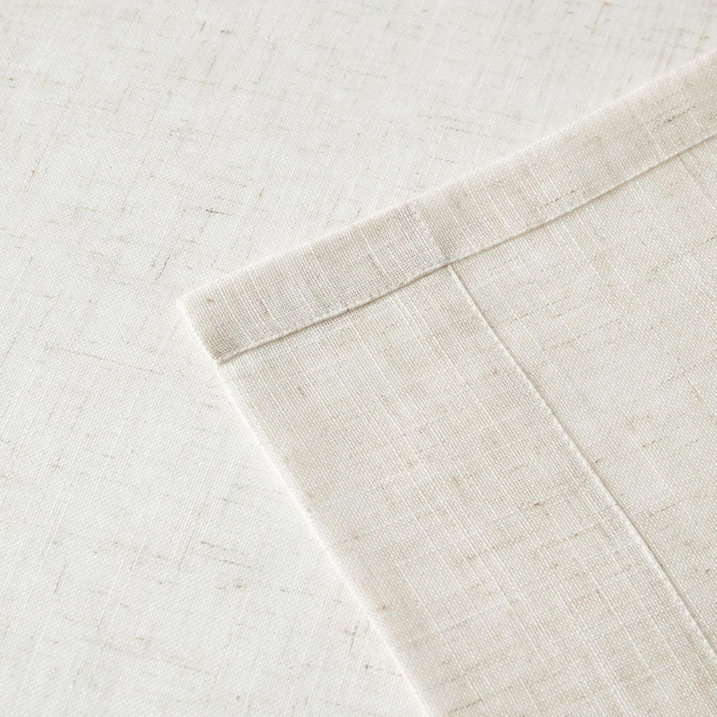 Central Park Tie Top Sheer Curtain Linen Blended, Linen, 50"Wx90"L, 2 Panel